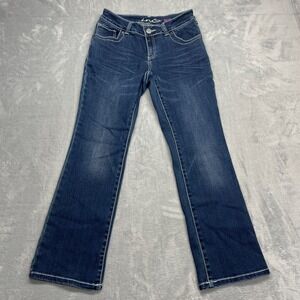 INC Jeans Womens 6P (28x29) Blue Denim Faded Stretch Curvy Fit Bootcut Leg Y2k